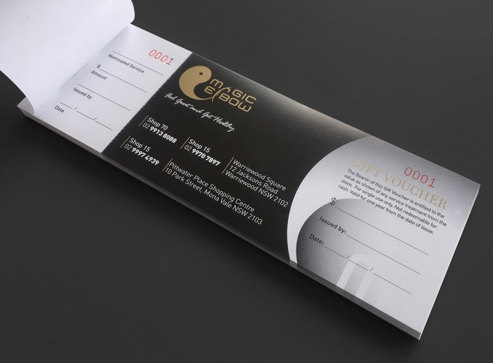 2 Colour Chequebook Style Gift Vouchers