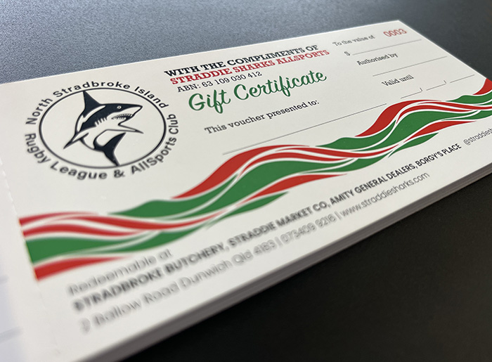 Cheque Book Style Gift Vouchers