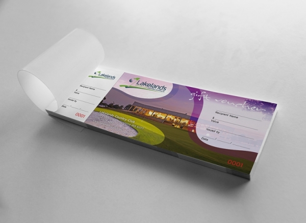 Lakelands Country Club | Golf Club gift voucher creative design by PinPrint