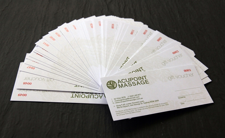 Cheque Book Style Gift Vouchers, Gift Cards and Gift Vouchers, PRINTING, Quality Printing Services Australia Wide